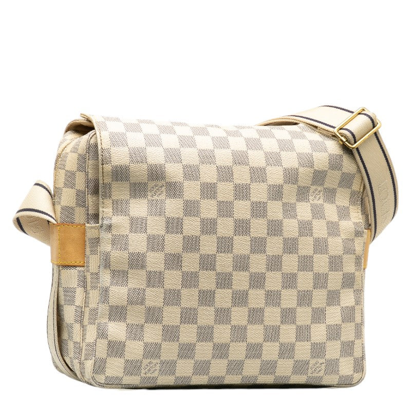 Louis Vuitton Damier Azur Navyglio N51189 White PVC Leather  Louis Vuitton