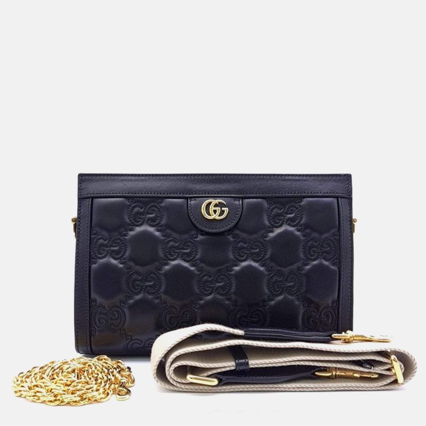 Luxury Gucci Trending 2025 Black Leather Small Shoulder Bag