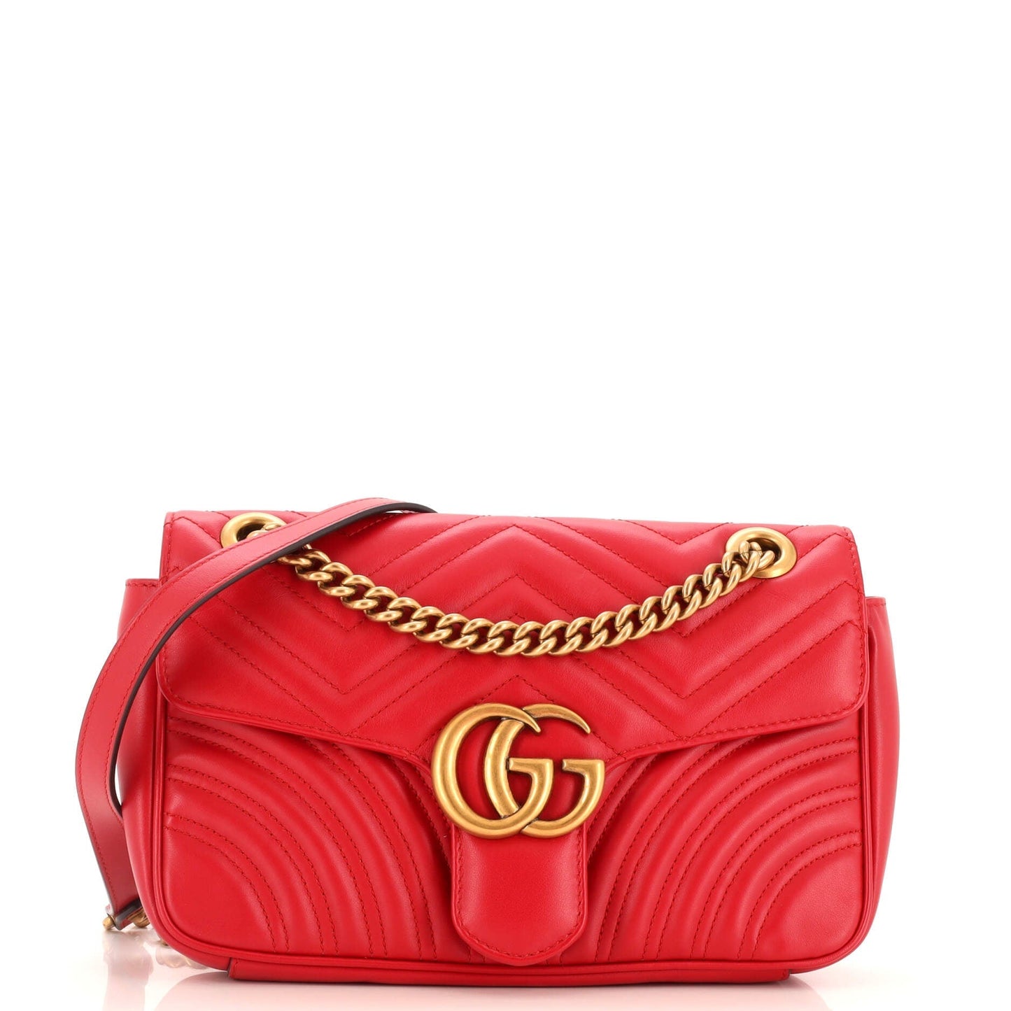 Luxury Gucci Trending 2025 GG Marmont Flap Bag Matelasse Leather Small