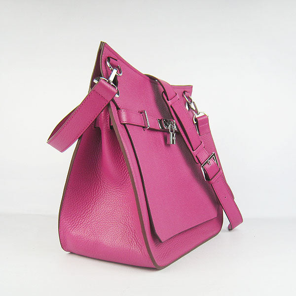 Luxury Hermes Leather Shoulder bag H6508 peach silver