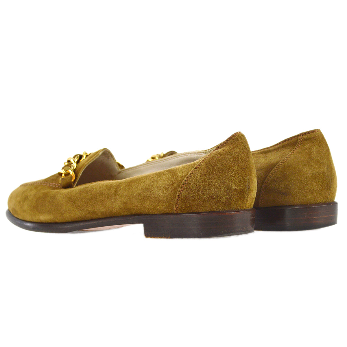 Luxury Chanel * Suede Loafers Shoes #37 1/2