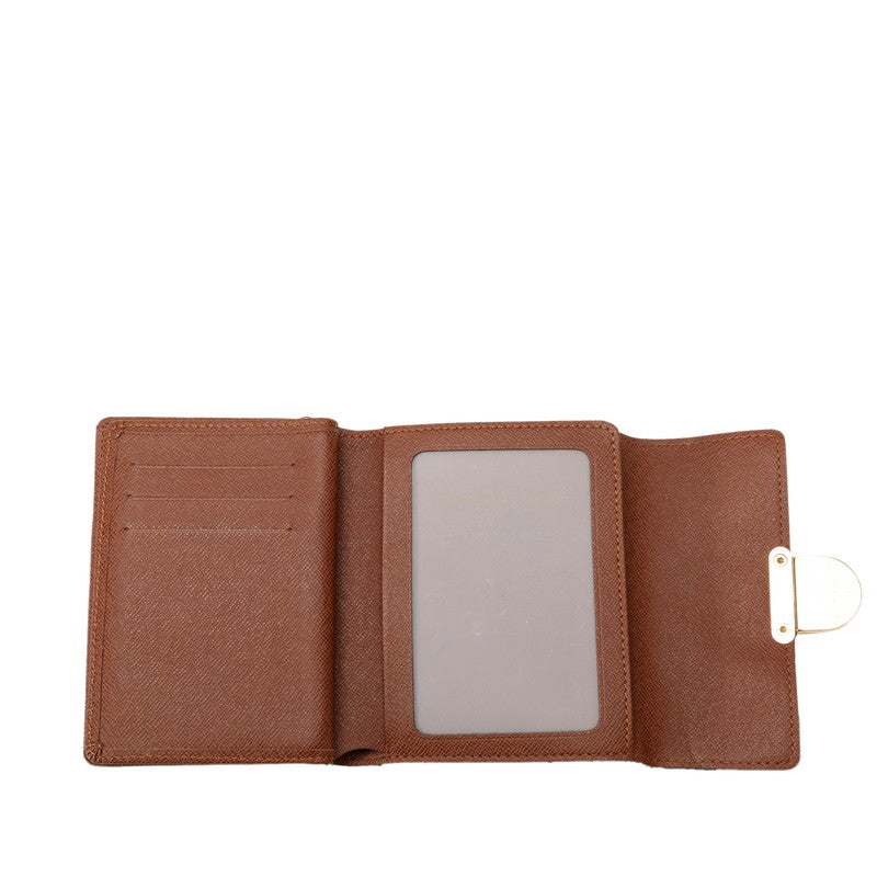 Louis Vuitton Double Folded Wallet M58013 Brown PVC Leather  Louis Vuitton