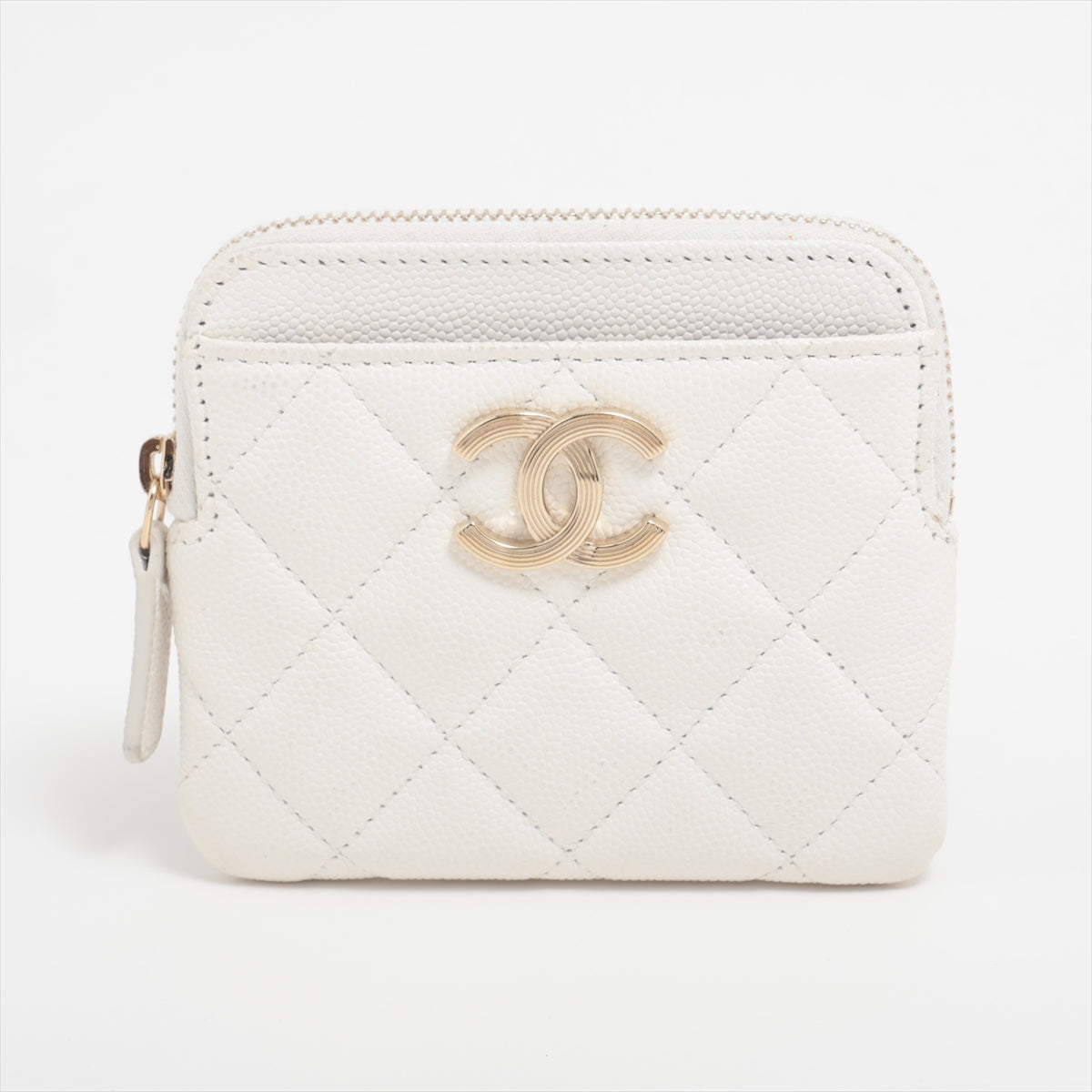 Chanel Matrasse Caviar S Coin Case White G  Random