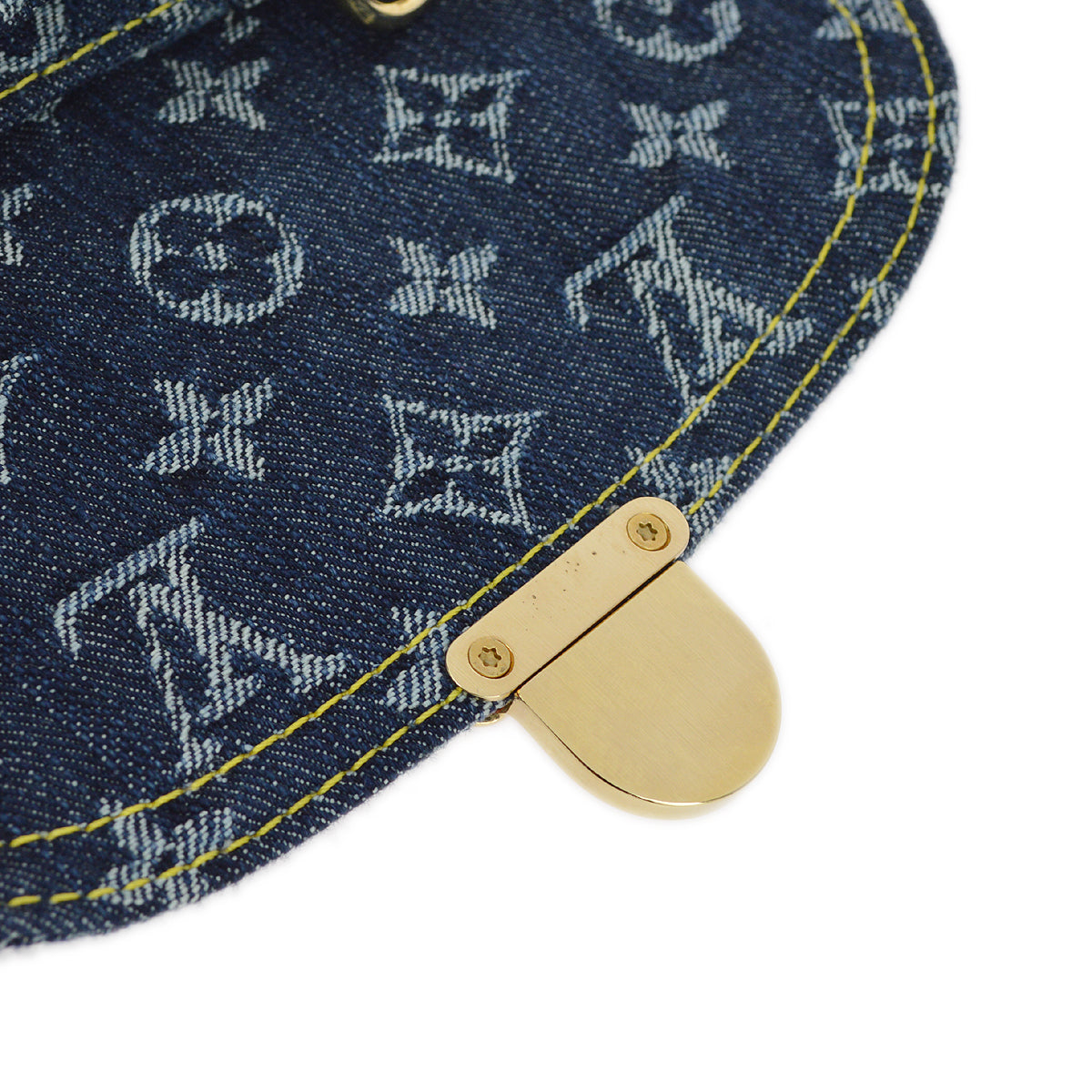 Louis Vuitton 2006 Mini Pleaty Handbag Monogram Denim Blue M95333