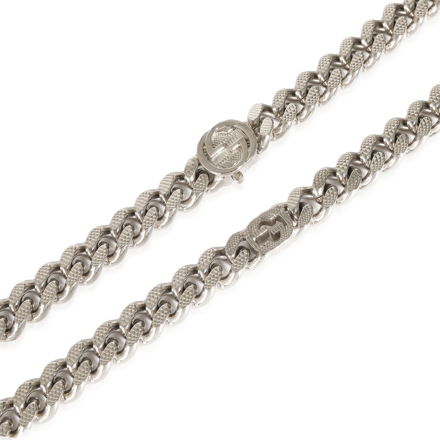 Luxury Gucci Trending 2025 Interlocking G Fashion Necklace in  Palladium Plated