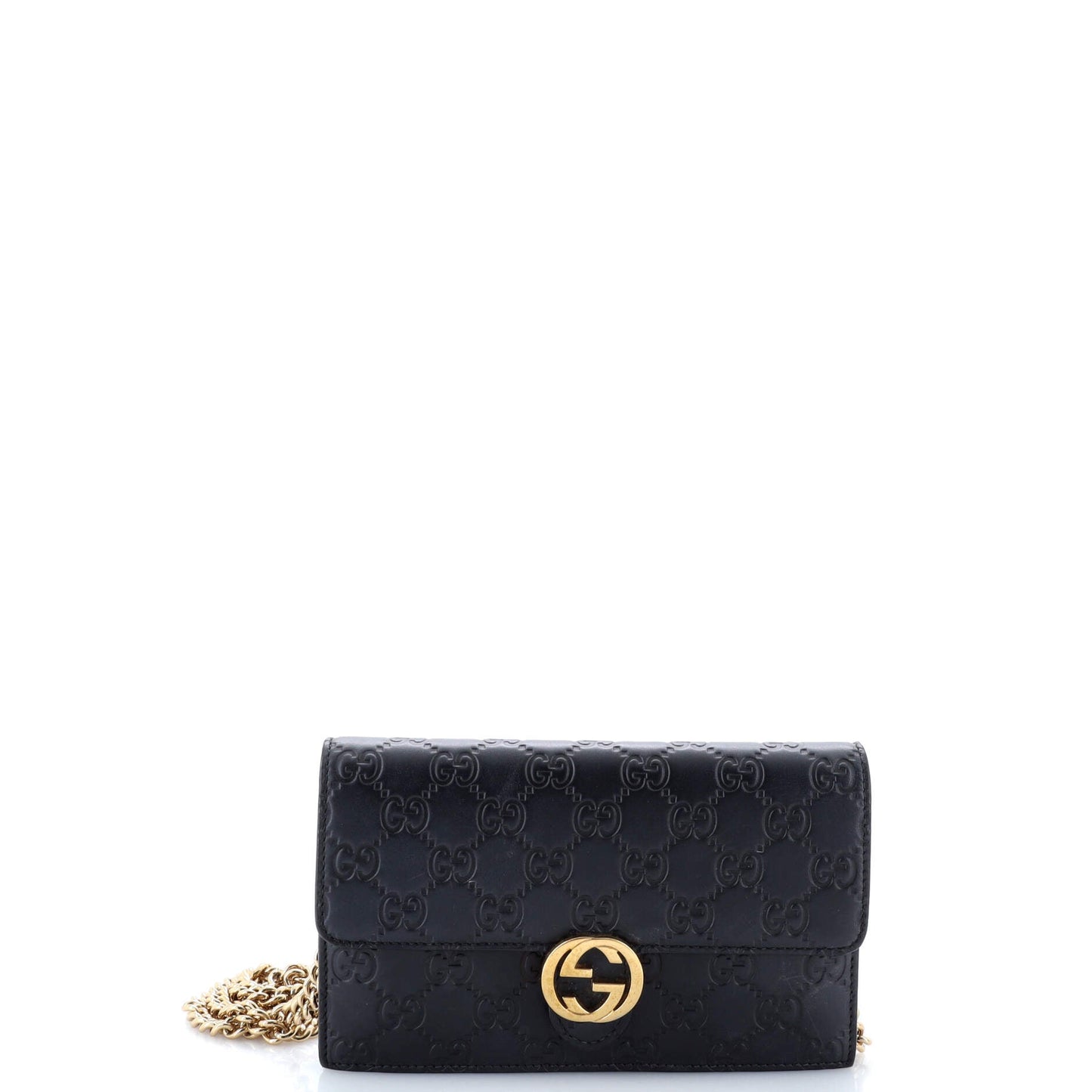 Icon Wallet on Chain Guccissima Leather