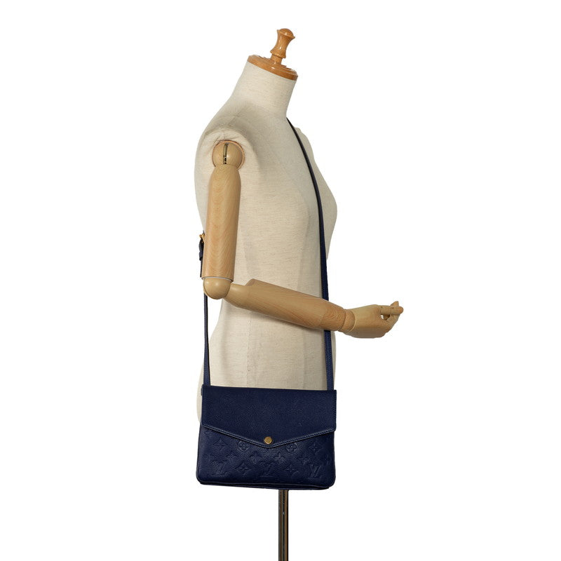 Louis Vuitton Monogram Amplant Twice Shoulder Bag M50262 Iris Navy Leather  Louis Vuitton