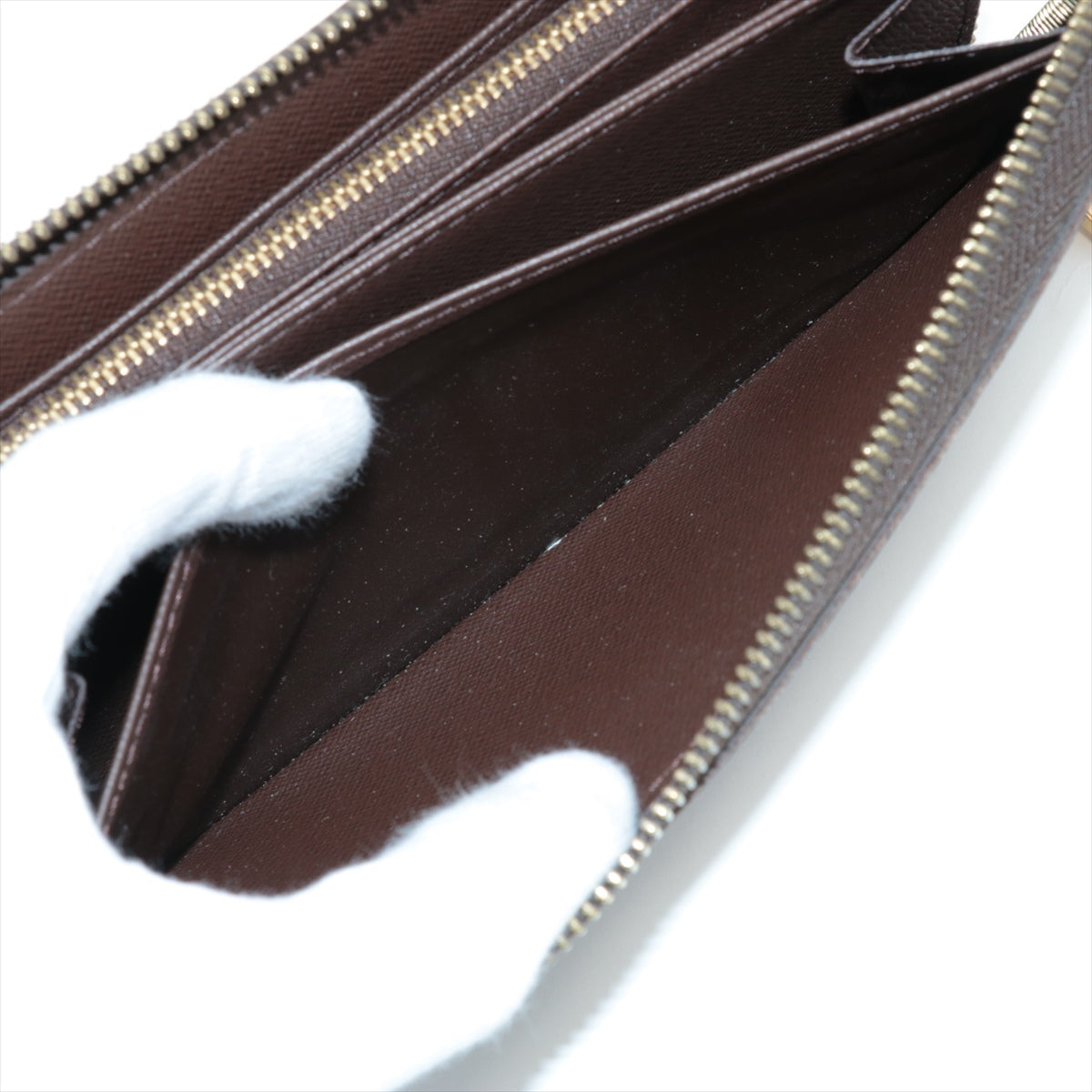 Louis Vuitton Damier Zippy Wallet N60015 Brown Round Zippe Wallet