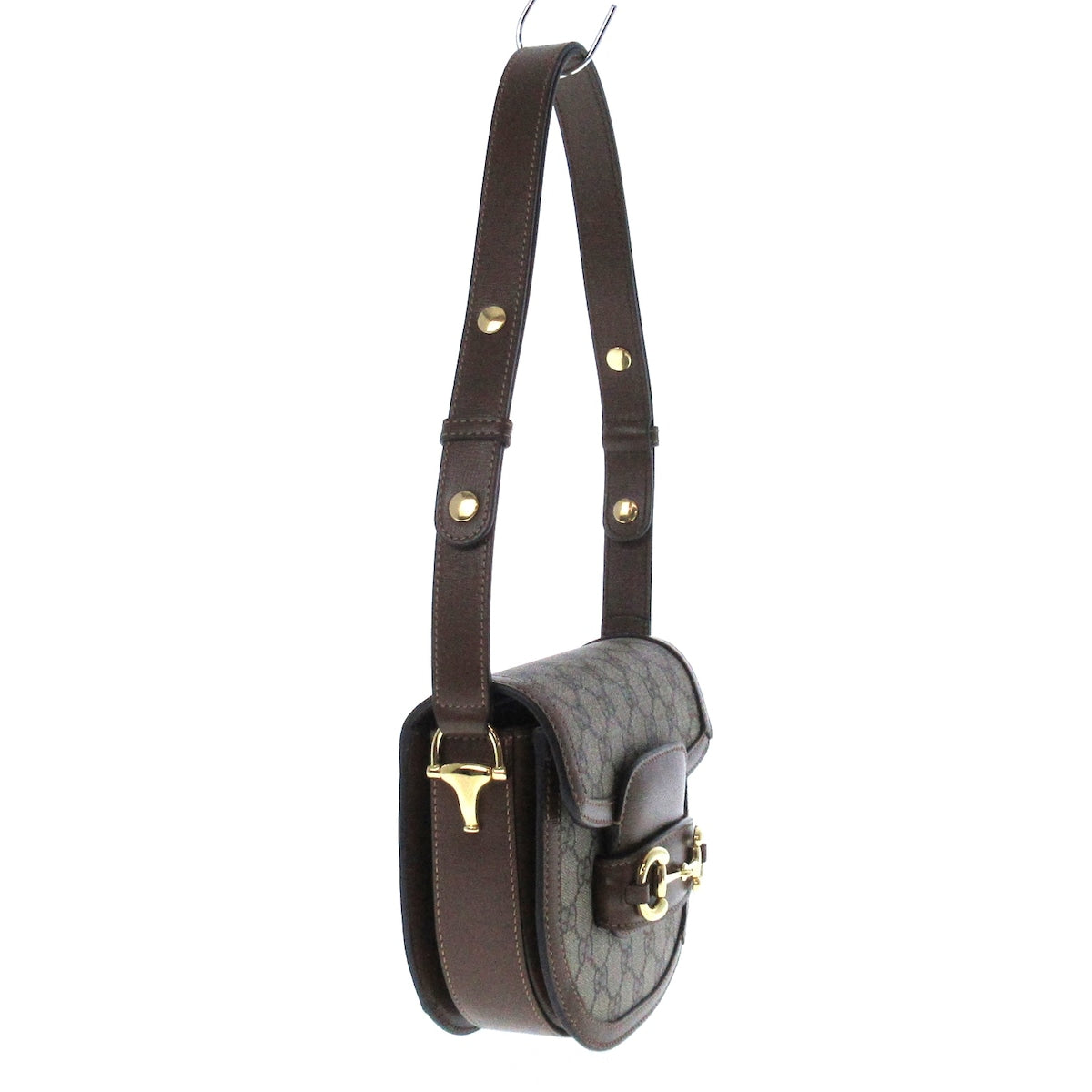 Gucci Horsebit  Canvas Shoulder Bag ()