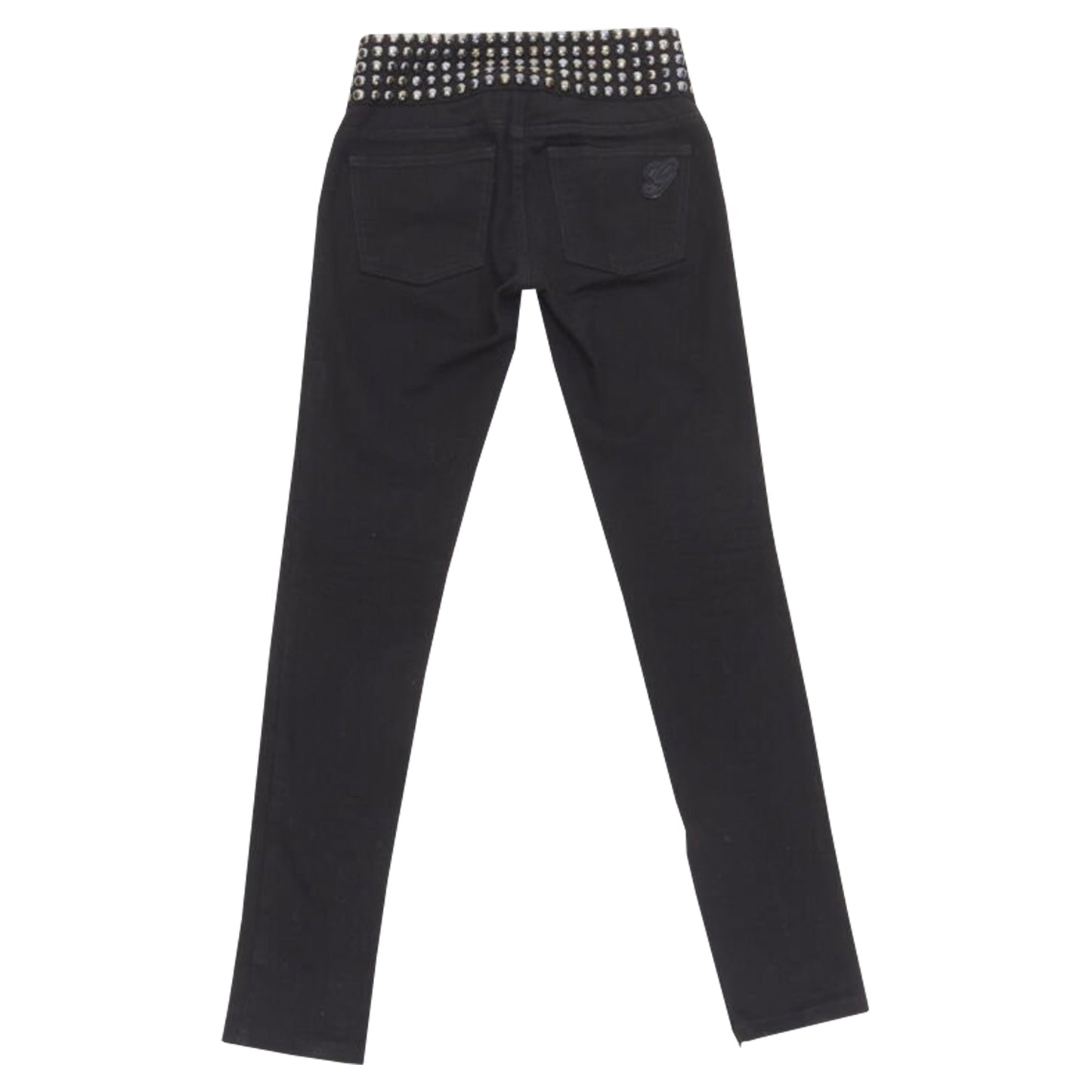 Gucci silver dome stud embellishment waist denim Jeans