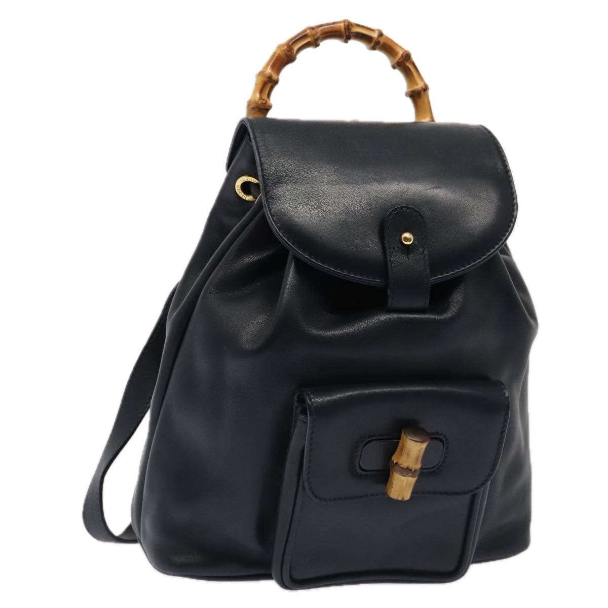 Gucci Bamboo  Leather Backpack Bag ()