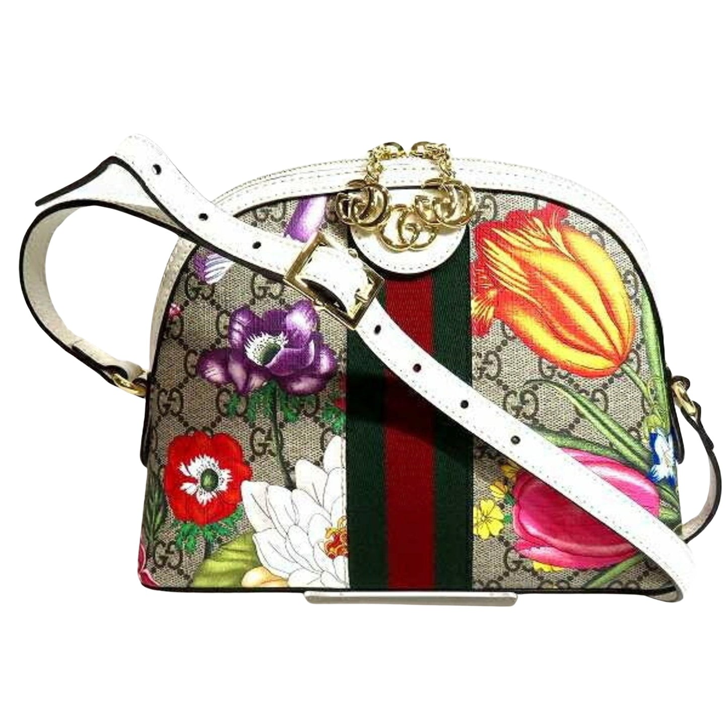 Gucci Flora  Canvas Shoulder Bag ()