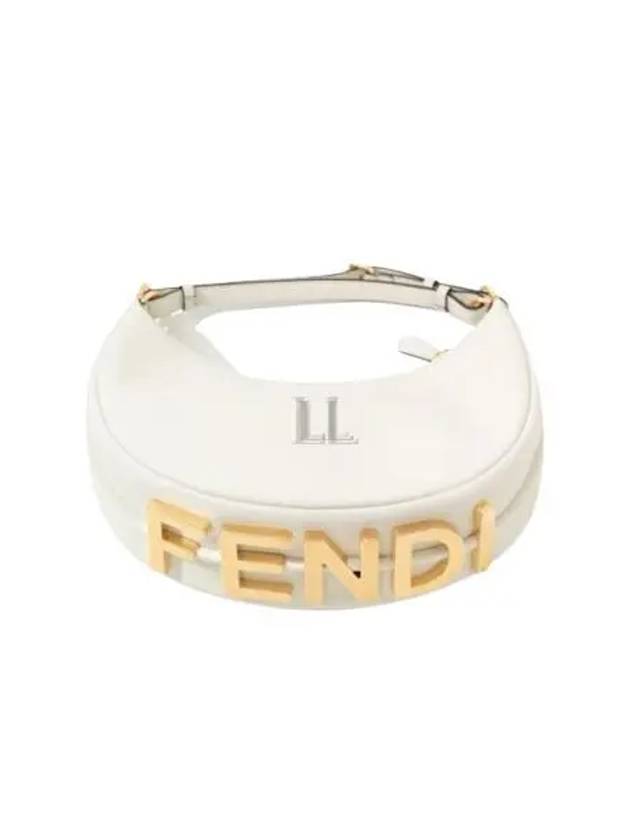 Luxury Fendi Luxury Fendigraphy Small Hobo Shoulder Bag White