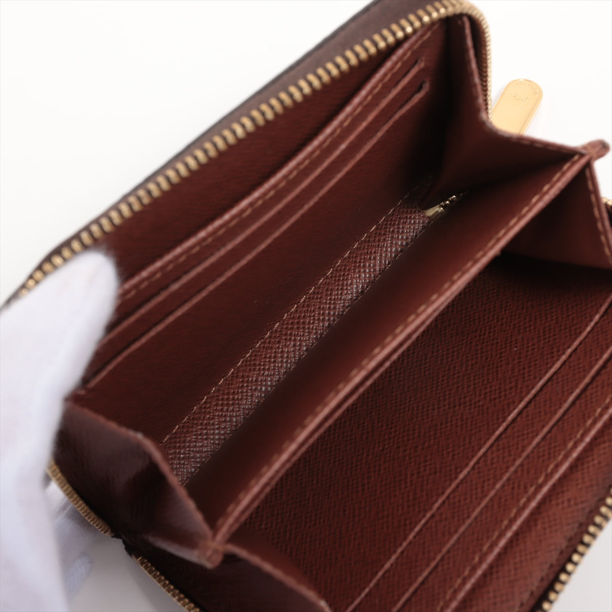 Louis Vuitton Monogram Zippyr Coin Pass M60067 Brown Coin Case