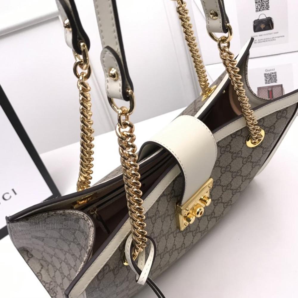 Luxury Gucci Padlock small GG shoulder bag