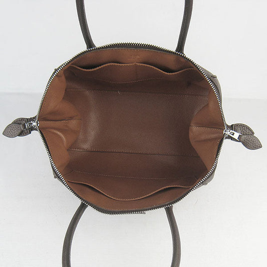 Luxury Hermes Paris Bombay Victoria Handbag H2806 dark coffee