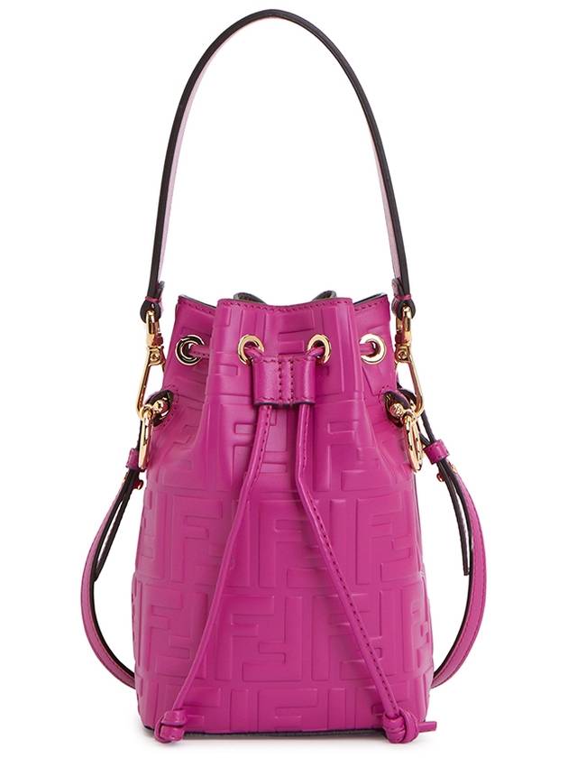 Luxury Fendi Mon Tresor Small Leather Bucket Bag Pink