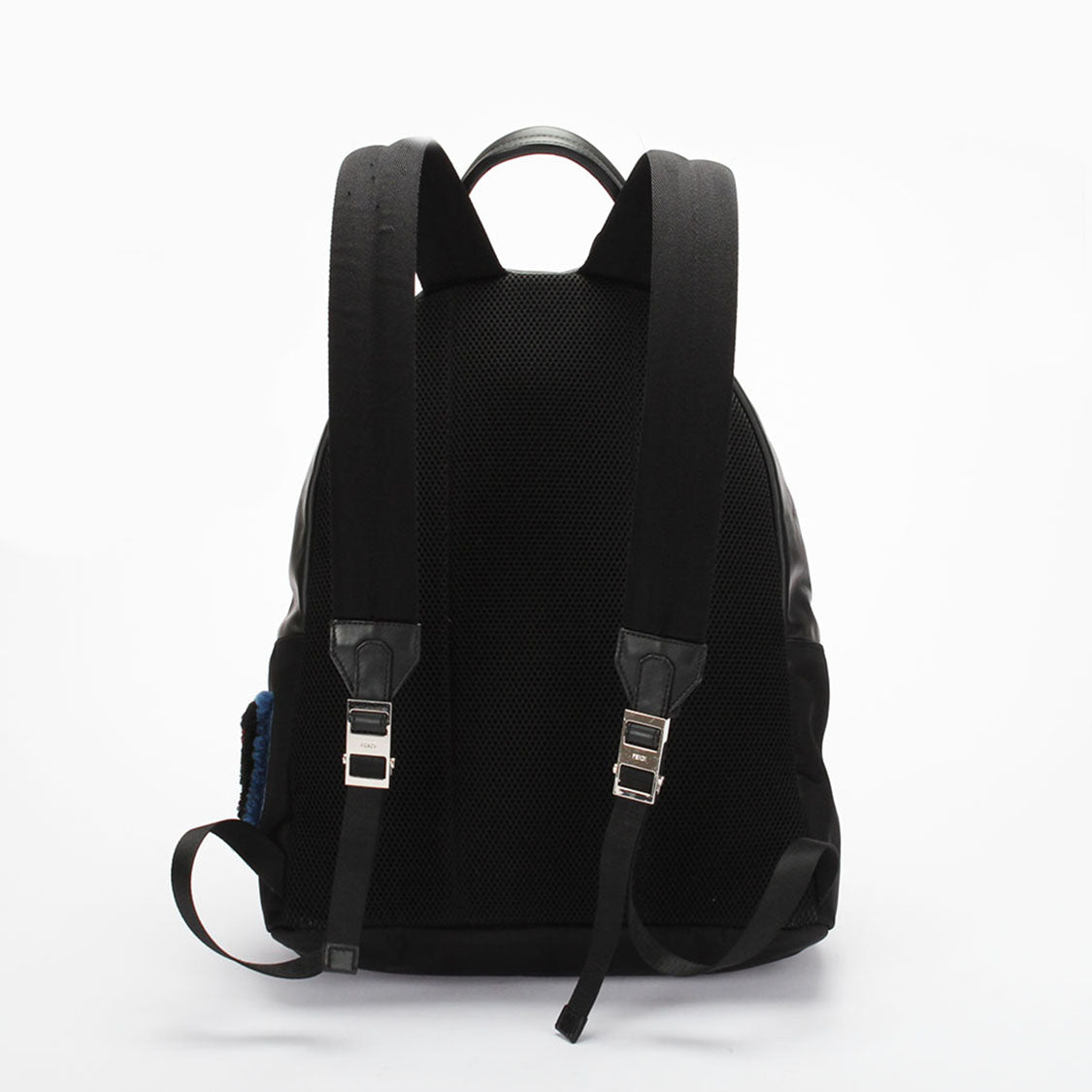 Luxury Fendi Shearling Emoticon Nylon Backpack - '10s