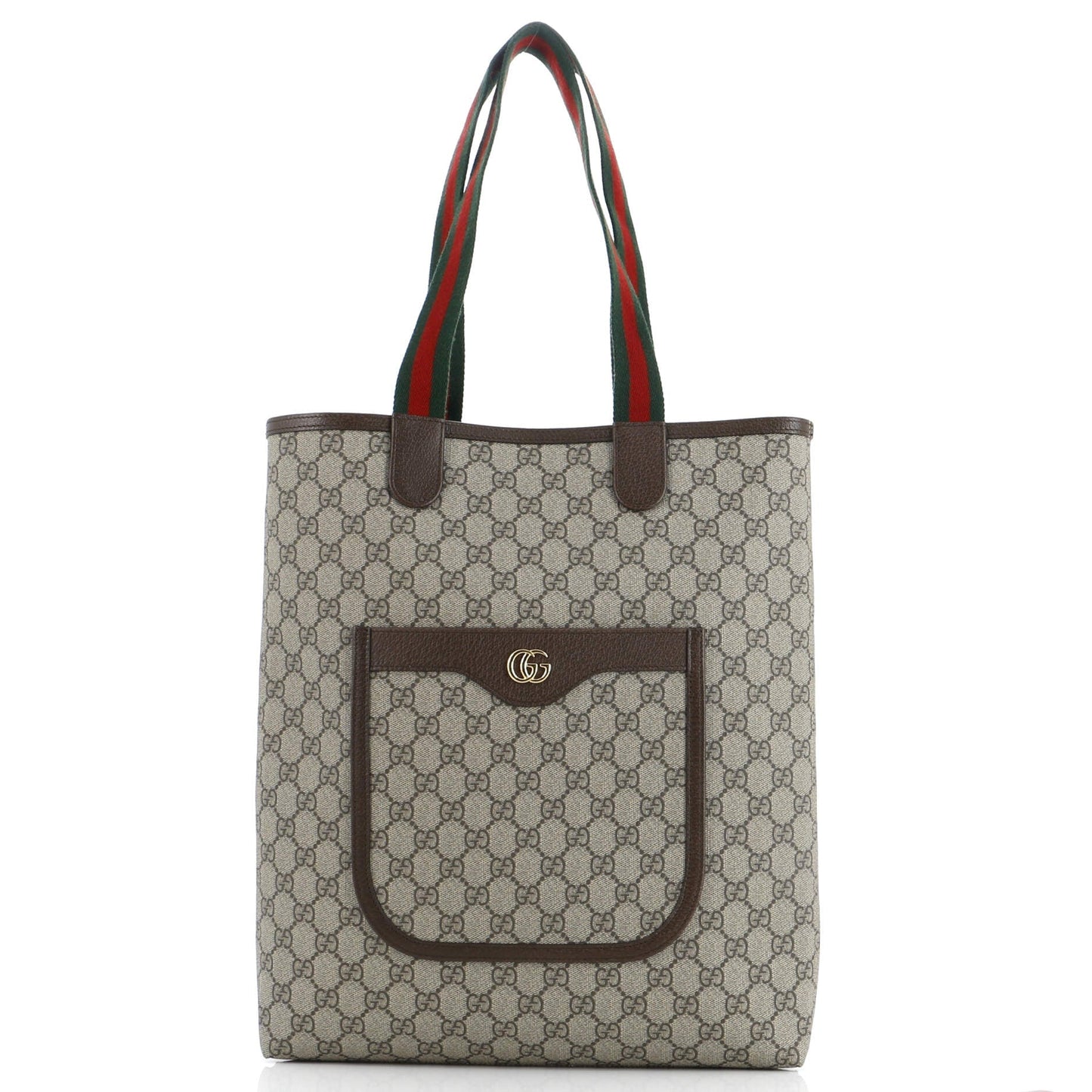 Luxury Gucci Trending 2025 Ophidia Front Pocket Shopper Tote GG Coated Canvas Vertical