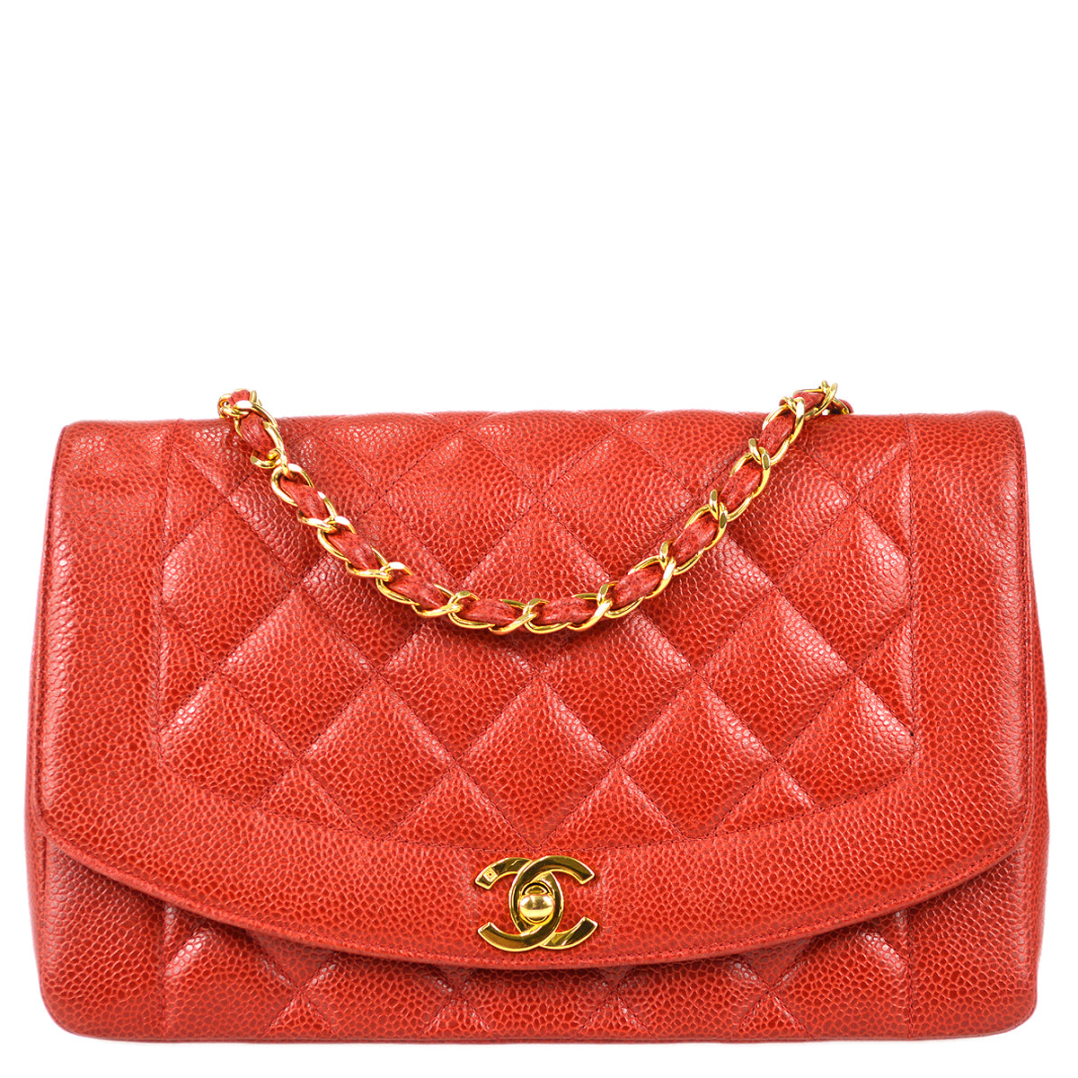 Luxury Chanel 1991-1994 Caviar Medium Diana Shoulder Bag