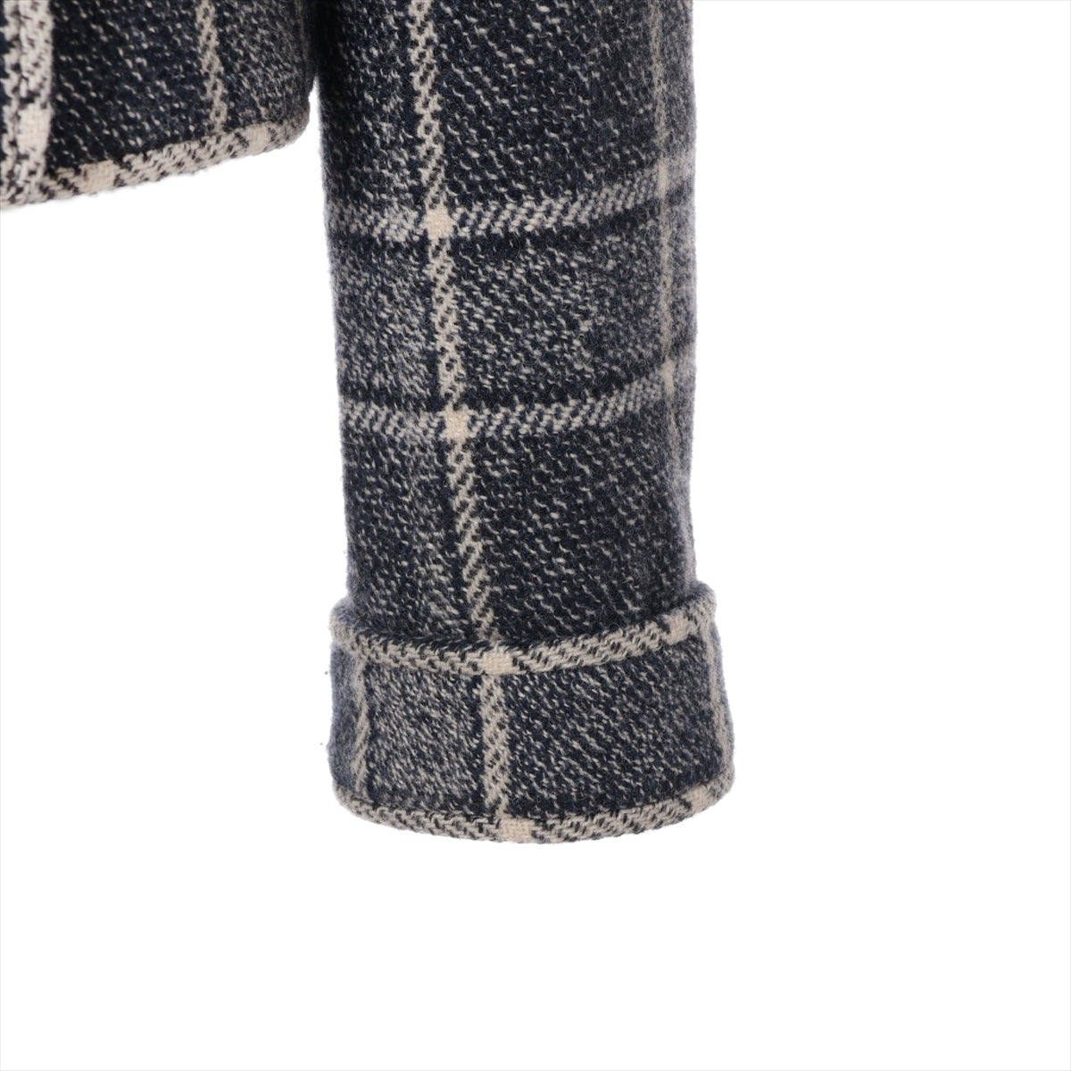 Chanel Coconut Button Wool x Camel Jacket 38  Grey P73124V64578 Check-in