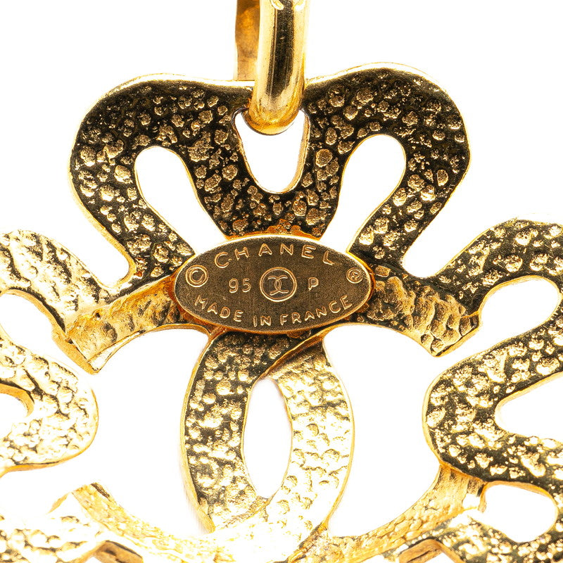 Chanel Vintage Clover Motif Necklace Gold