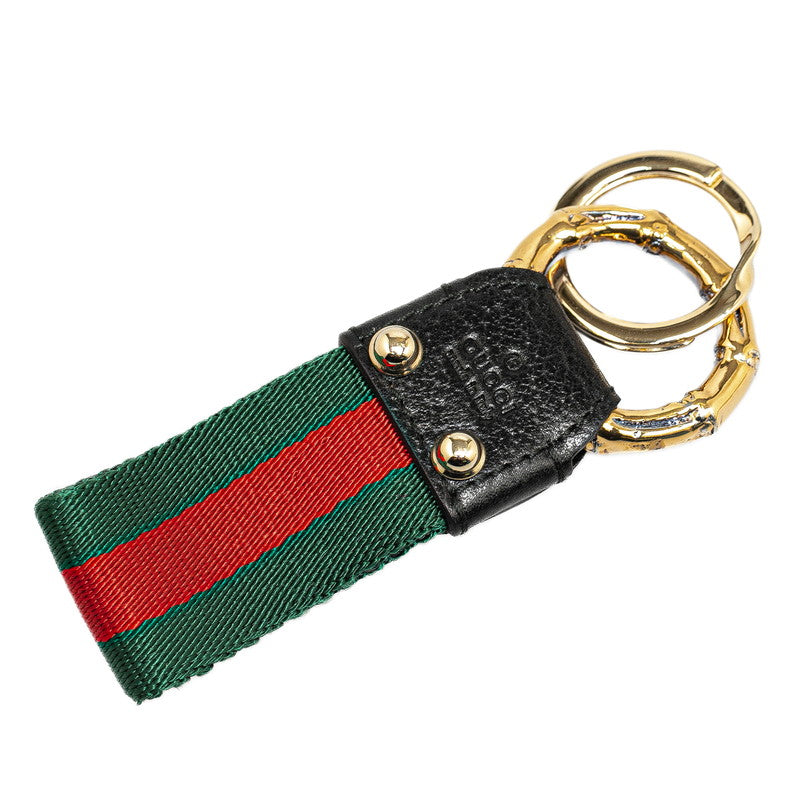 Luxury Gucci Trending 2025 Logo Keyring Canvas Leather