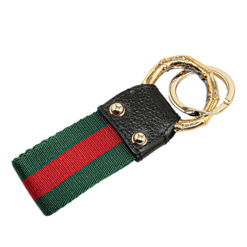 Luxury Gucci Trending 2025 Logo Keyring Canvas Leather