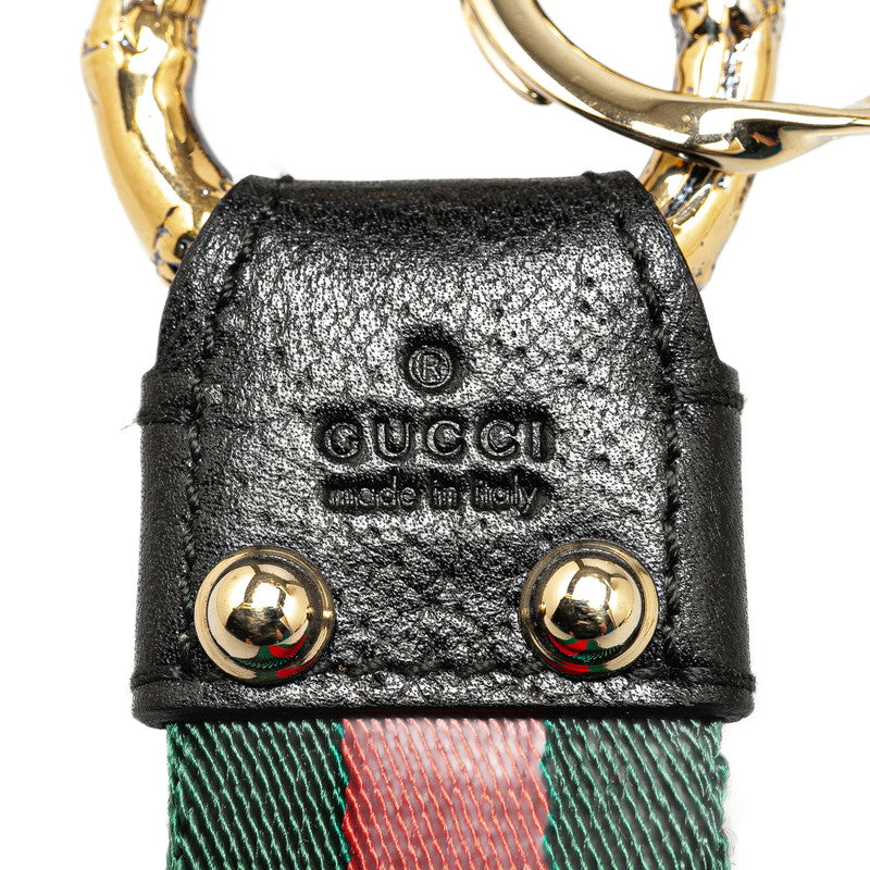 Luxury Gucci Trending 2025 Logo Keyring Canvas Leather