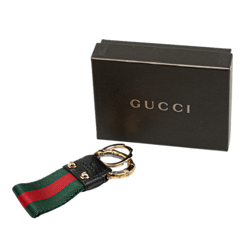 Luxury Gucci Trending 2025 Logo Keyring Canvas Leather
