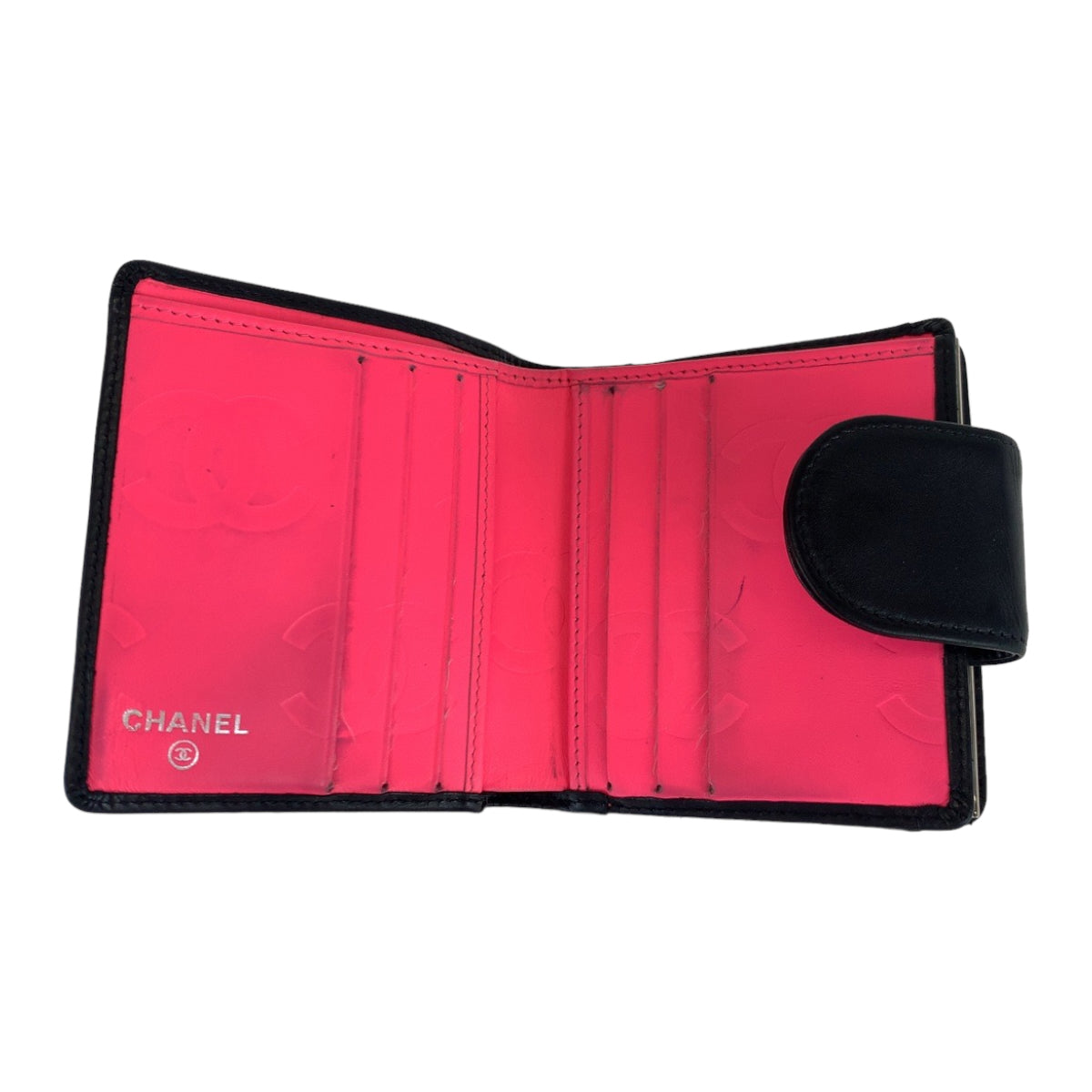 Chanel Cambon Line Lambskin Compact Wallet