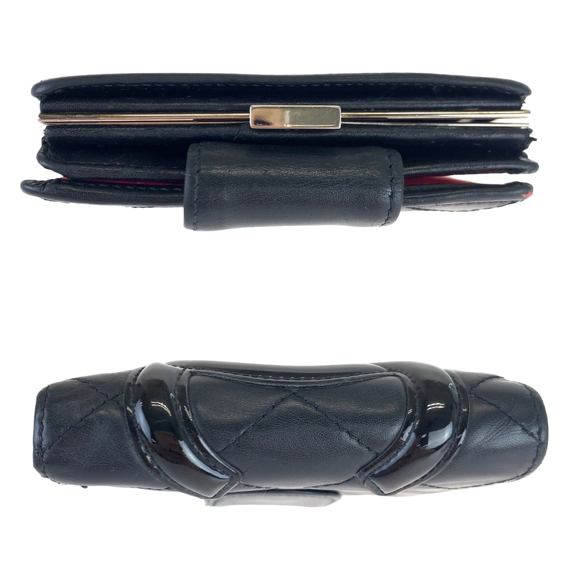 Chanel Cambon Line Lambskin Compact Wallet