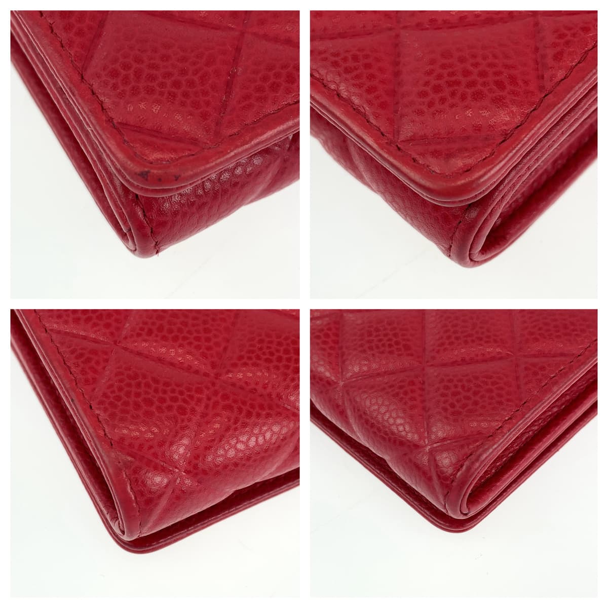 Chanel Caviar Skin Matelasse Long Wallet