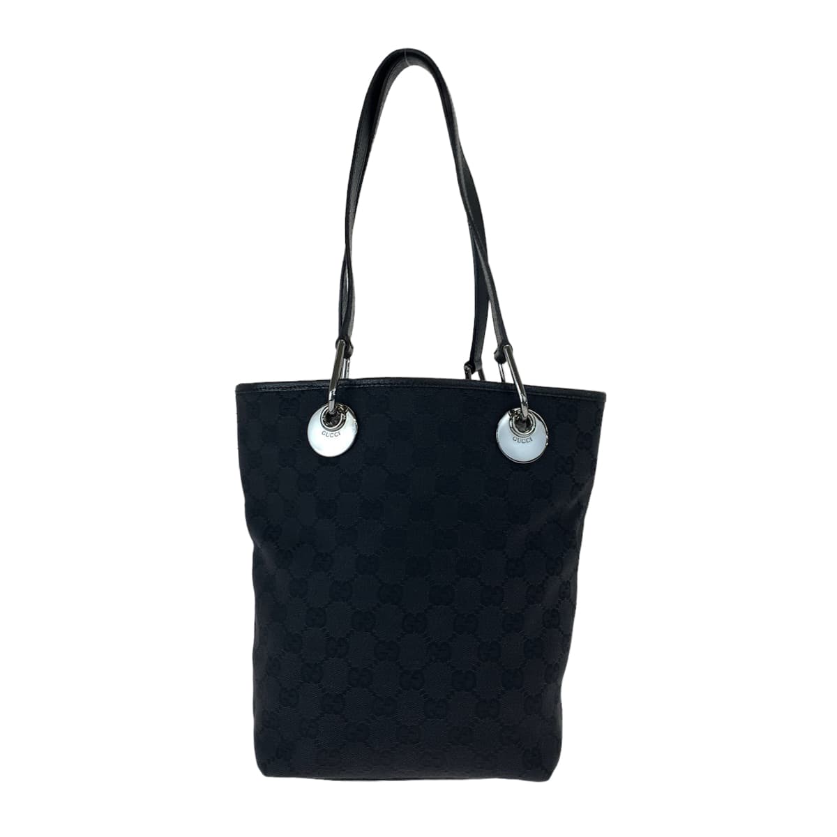 Luxury Gucci Trending 2025 Black GG Canvas Leather Tote Bag