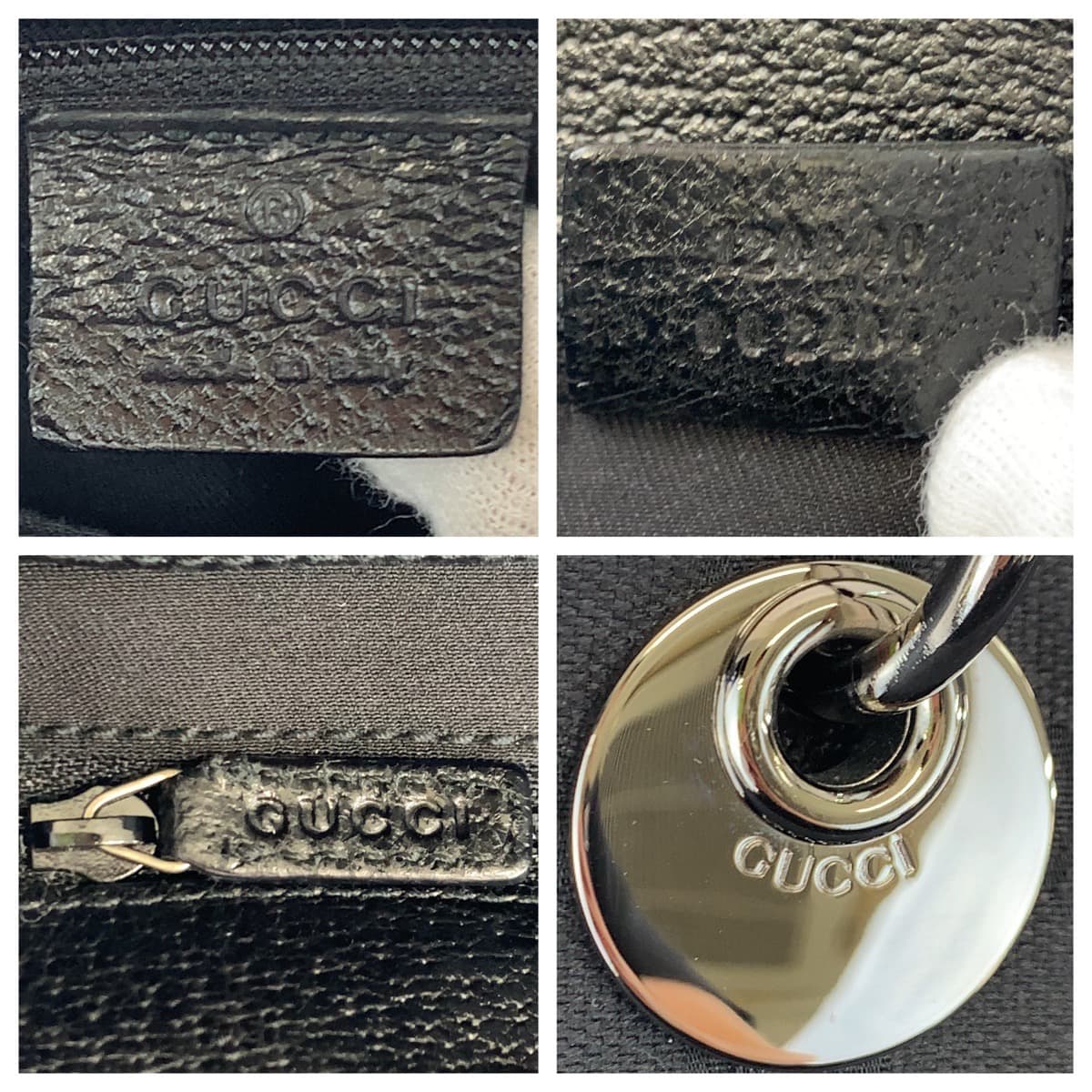 Luxury Gucci Trending 2025 Black GG Canvas Leather Tote Bag