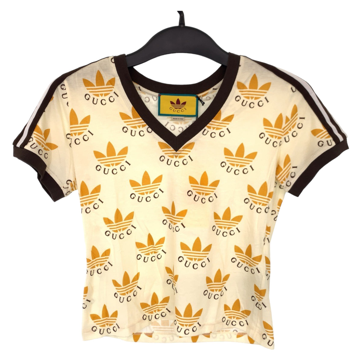 Luxury Gucci Trending 2025 Cotton V-Neck T-Shirt XS