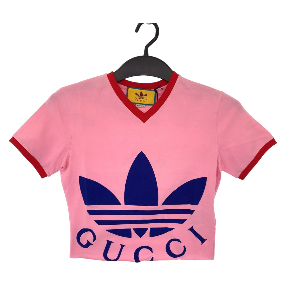 Luxury Gucci Trending 2025 Cotton XXS Crop T-Shirt Pink Red