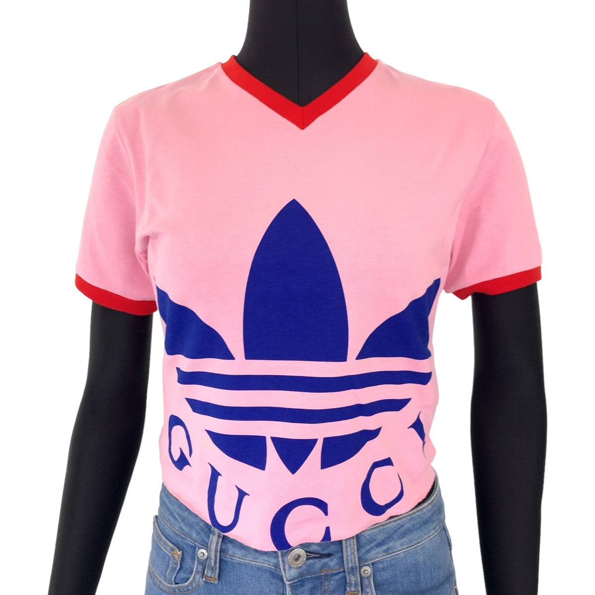 Luxury Gucci Trending 2025 Cotton XXS Crop T-Shirt Pink Red