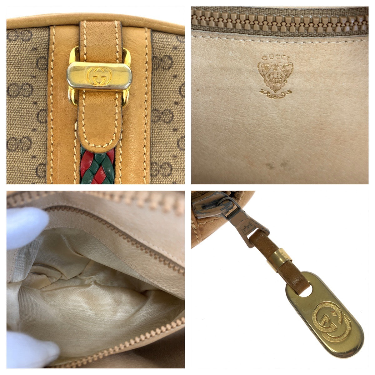 Luxury Gucci Trending 2025 Vintage Micro GG Canvas Shoulder Bag
