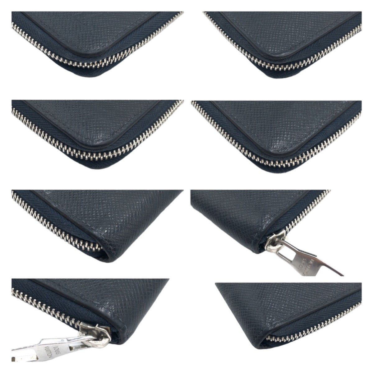 Louis Vuitton Taiga Zippy Wallet Vertical Black Leather