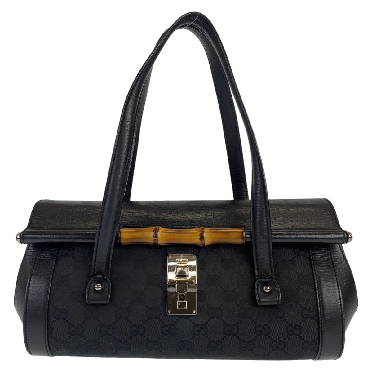 Luxury Gucci Trending 2025 Bamboo GG Canvas Shoulder Bag