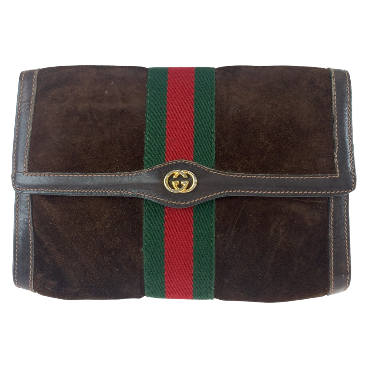 Luxury Gucci Trending 2025 Vintage Suede Leather Clutch Bag