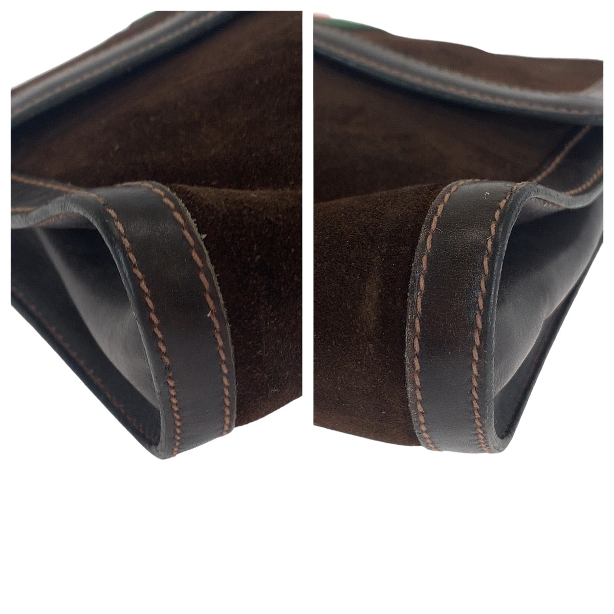 Luxury Gucci Trending 2025 Vintage Suede Leather Clutch Bag
