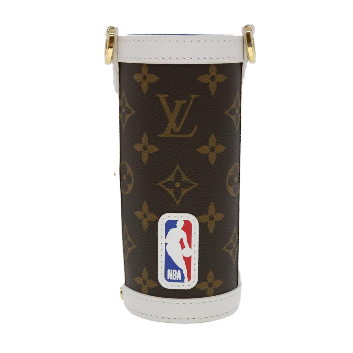 LOUIS VUITTON Monogram NBA FLASK HOLDER Water Bottle Blue Red GI0565 40703A