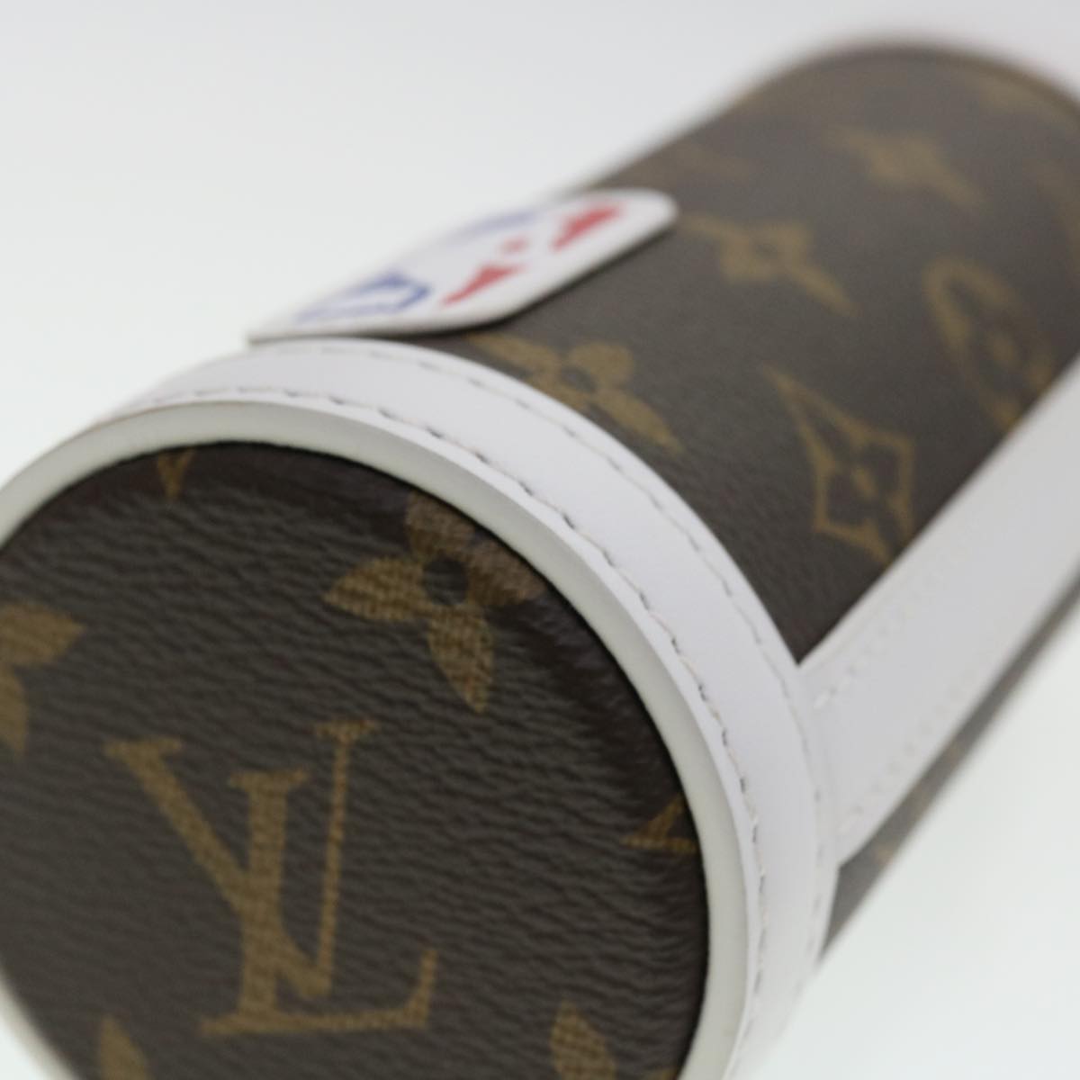 LOUIS VUITTON Monogram NBA FLASK HOLDER Water Bottle Blue Red GI0565 40703A