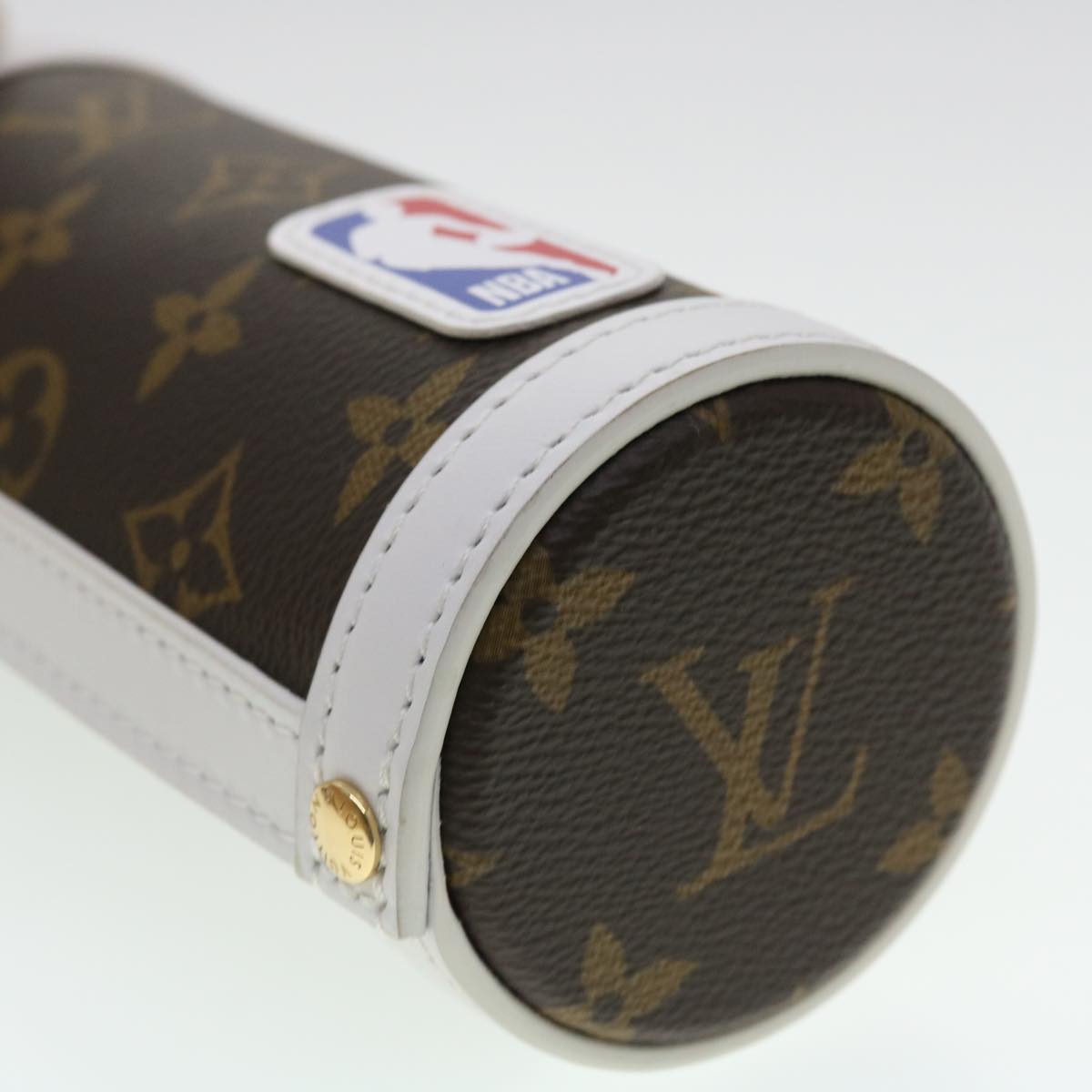 LOUIS VUITTON Monogram NBA FLASK HOLDER Water Bottle Blue Red GI0565 40703A