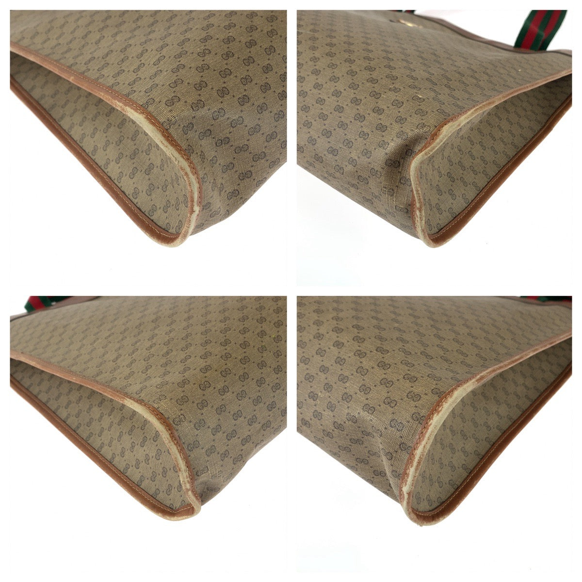 Luxury Gucci Trending 2025 Vintage GG Supreme Canvas Leather Tote Bag