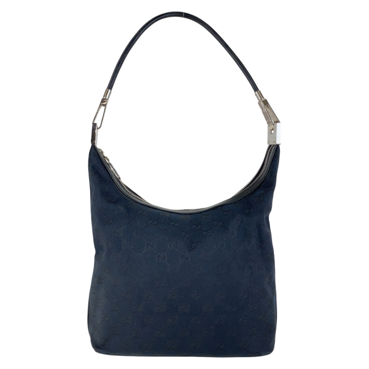 Luxury Gucci Trending 2025 Black GG Canvas Leather Hobo Bag