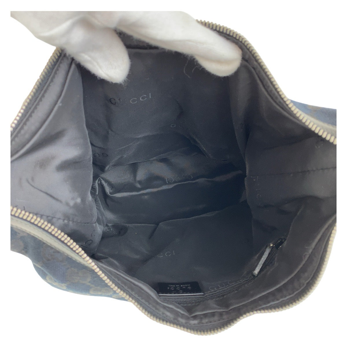 Luxury Gucci Trending 2025 Black GG Canvas Leather Hobo Bag