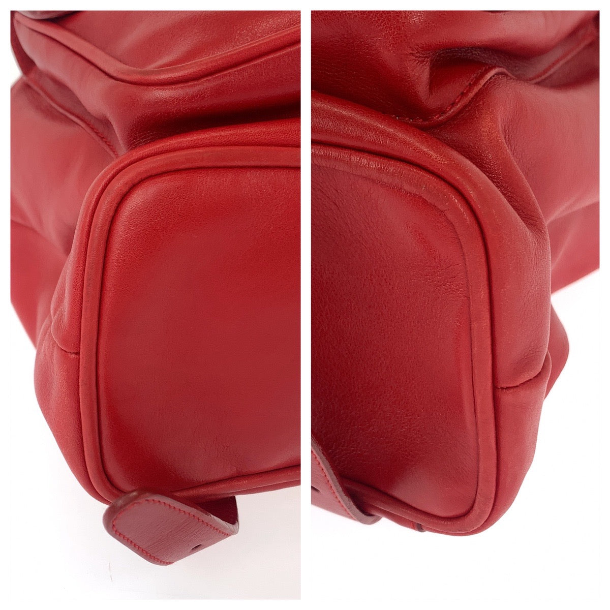 Luxury Gucci Trending 2025 Bamboo Leather Backpack Red Gold Hardware